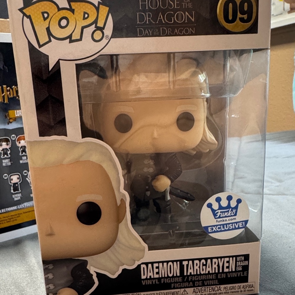 Funko Exclusive Daemon Targaryen Figure with White Hair and Black Outfit